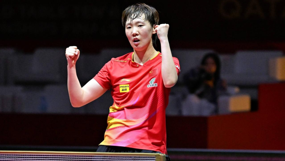 王曼昱, 随着陈幸同, 午间赛段进 王曼昱, 随着陈幸同, 午间赛段进